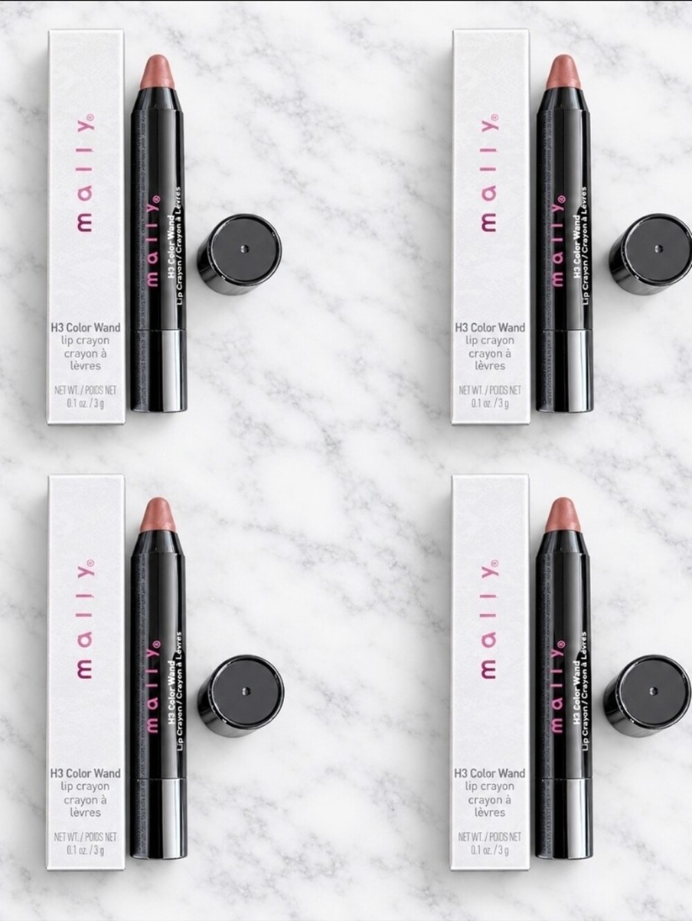 4 x Mally TINT O' TOFFEE H Color Wand Lip Crayon .1 oz each NIB!